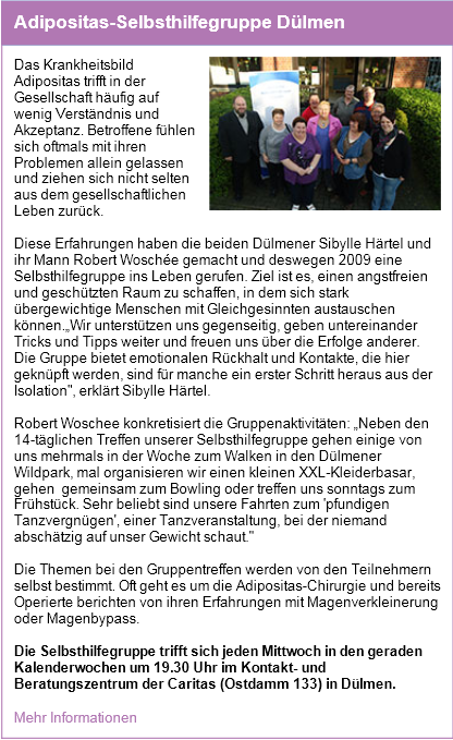 unsere SHG in den Selbsthilfenews