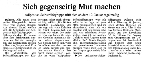 Artikel in DZ 04 06.01.2010